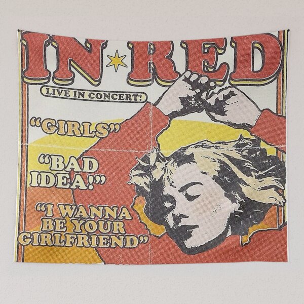 Item preview, Aesthetic Girl in Red Retro Inspired Poster designed and sold by irishloore.
