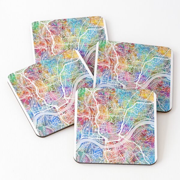 Item preview, Cincinnati Ohio City Map designed and sold by ArtPrints.
