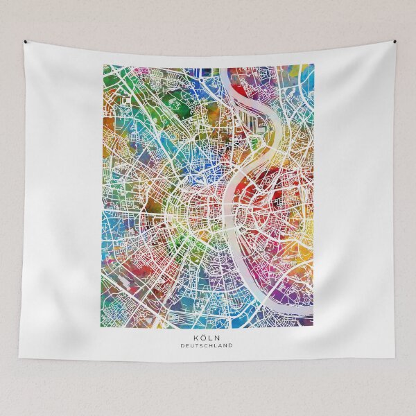 Item preview, Cologne Germany City Map designed and sold by ArtPrints.
