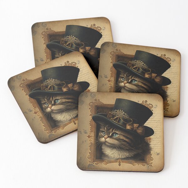 Item preview, Steampunk Victorian Cat designed and sold by vintagetimeco.