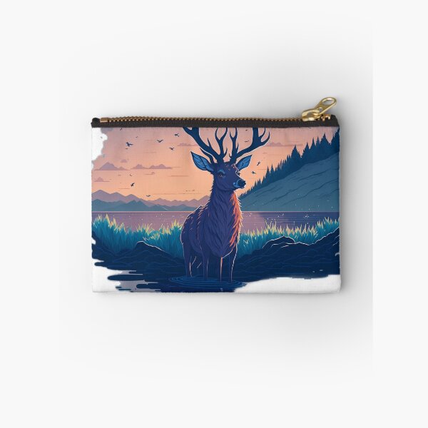 Item preview, Serene Sunset Reflection: A Charming Deer Drinking in the Lake designed and sold by RedArtG09.