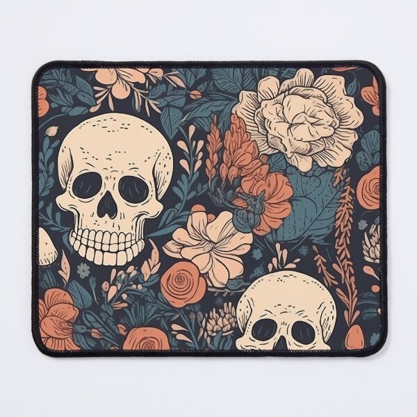 Item preview, skulls and flowers pattern designed and sold by Imparable.