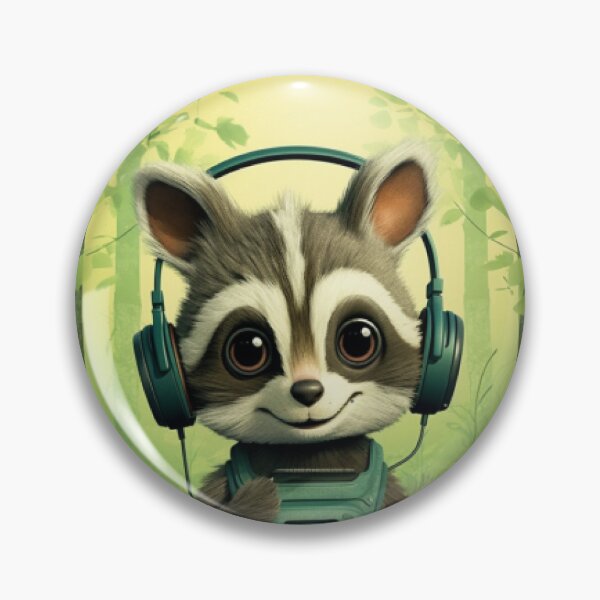 Item preview, Headphone Raccoon designed and sold by Algaefield.