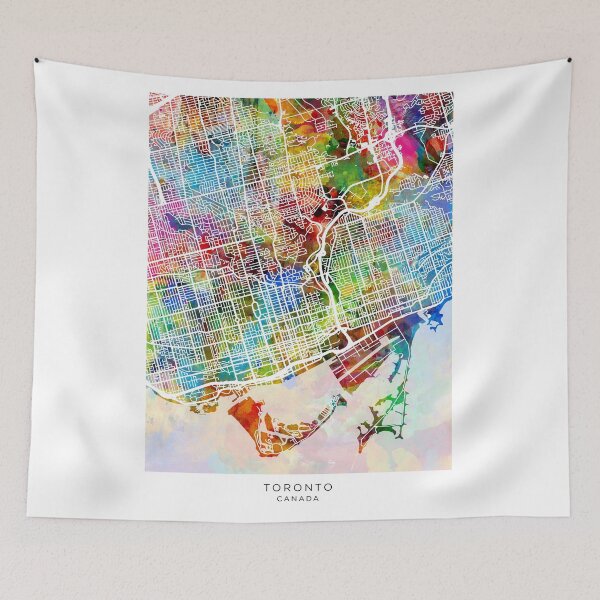 Item preview, Toronto Street Map designed and sold by ArtPrints.