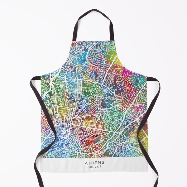 Item preview, Athens Greece City Map designed and sold by ArtPrints.