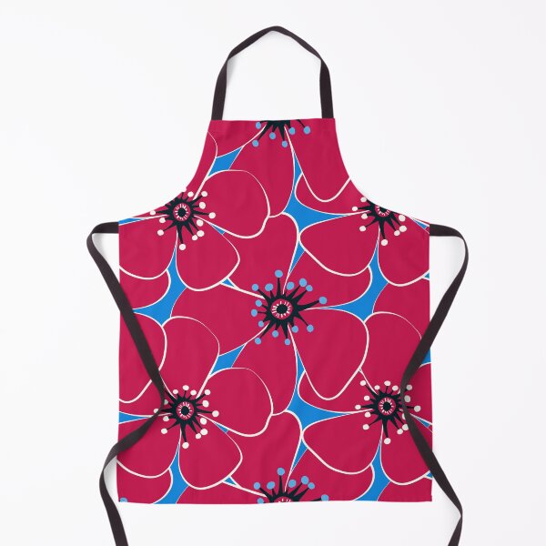 Item preview, Vivid Blooms on bright blue bg designed and sold by Olena Kovalova Design.