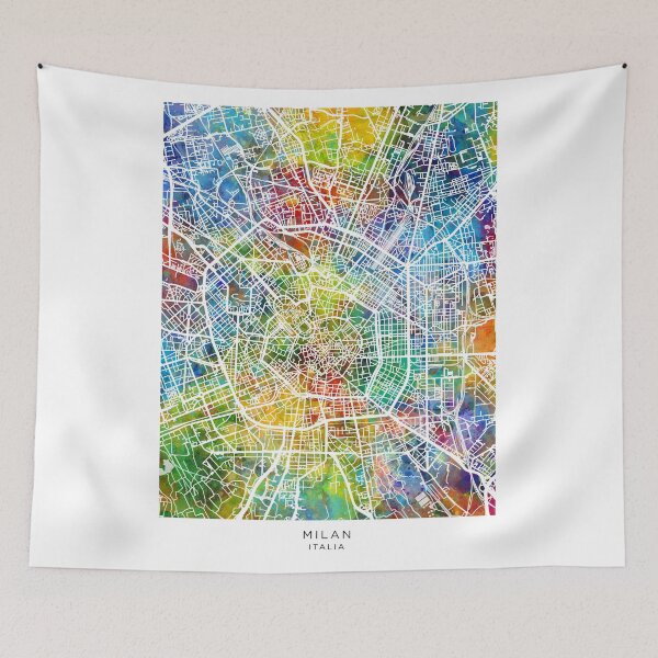 Item preview, Milan Italy City Map designed and sold by ArtPrints.