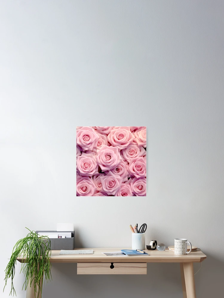 Thumbnail 2 of 3, Poster, Pink Roses designed and sold by HeartShapeLove.