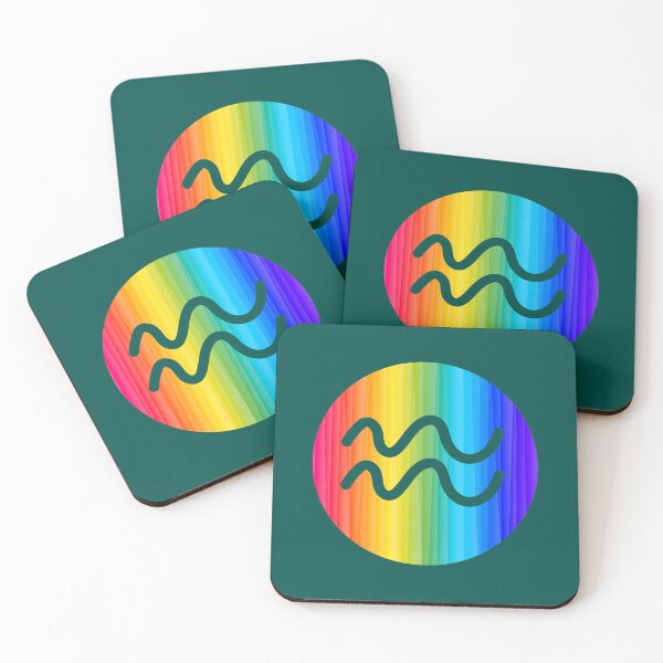 Item preview, Aquarius Zodiac Horoscope Sign Queer Gay Pride Rainbow Flag designed and sold by navalles34.