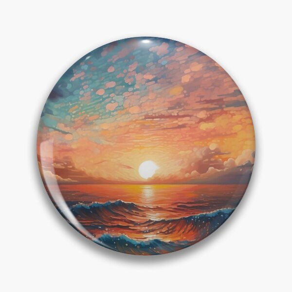Item preview, Pixel Storm Sunset with Detail Ocean and Clouds - Digital Art designed and sold by SnoopyTF.