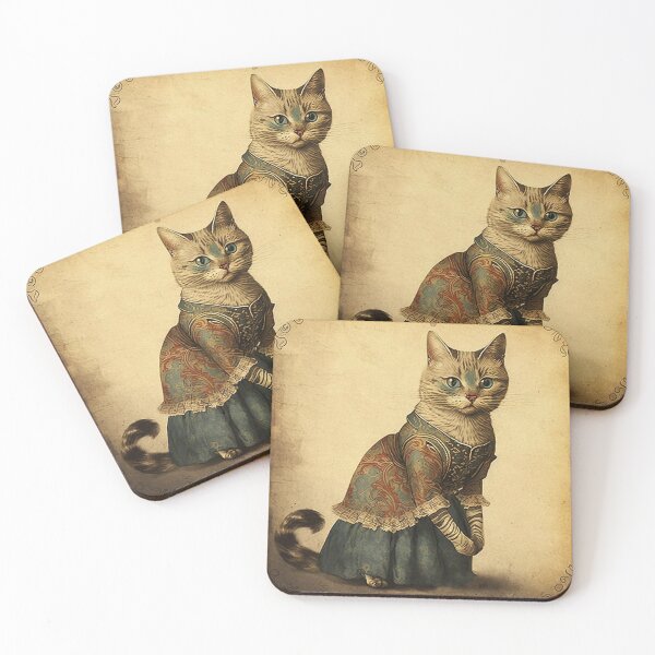 Item preview, Vintage Lady Cat Portrait designed and sold by vintagetimeco.