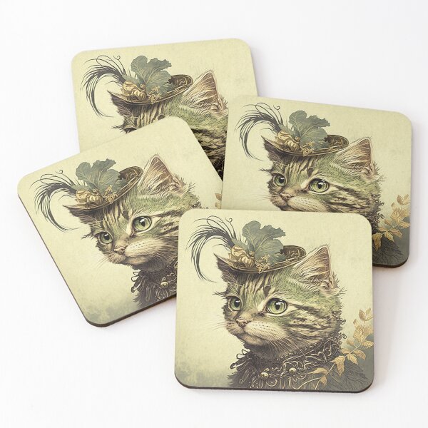 Item preview, Vintage Victorian Steampunk Cat Portrait designed and sold by vintagetimeco.