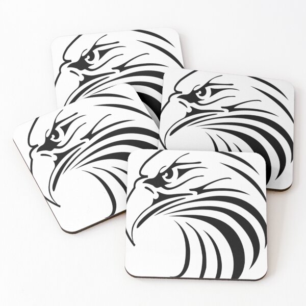 Item preview, portrait black white american eagle head harp beak designed and sold by ClotiBayer61.