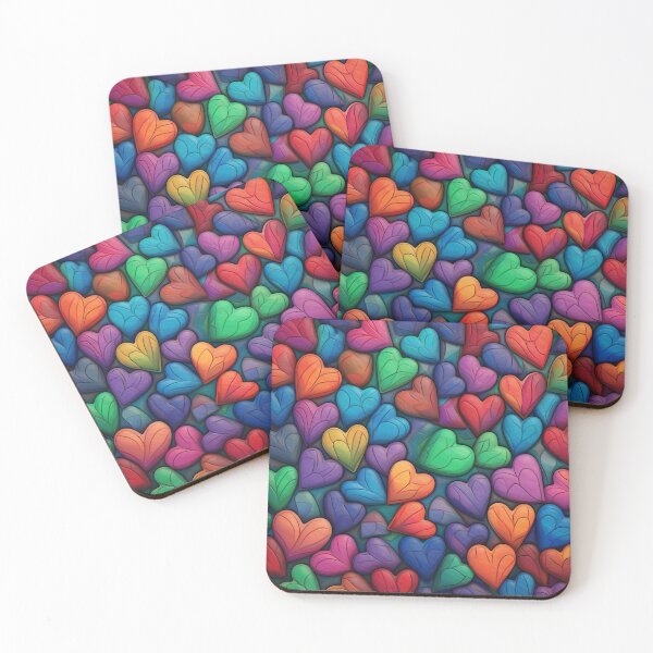 Item preview, Colorful Hearts designed and sold by HeartShapeLove.
