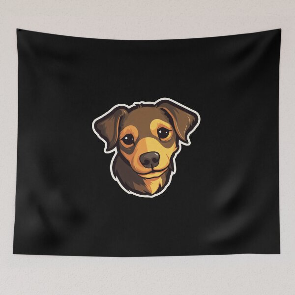 Item preview,  "Pop Pup" - Iconic Brown and Tan Dog Sticker with Eye-catching Composition designed and sold by Juuskus.