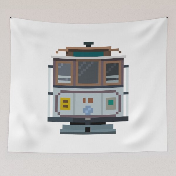 Item preview, City Tram Pixel Art | Urban Electric Transport Design designed and sold by anycolorart.