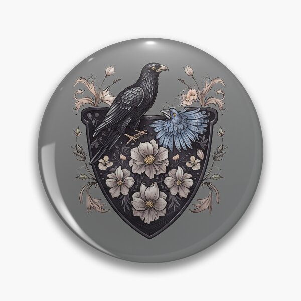 Item preview, "Ancient Heraldic Emblem" - Timeless Shield with Lilies and Crow designed and sold by Juuskus.
