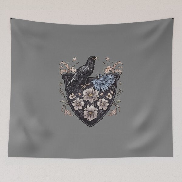 Item preview, "Ancient Heraldic Emblem" - Timeless Shield with Lilies and Crow designed and sold by Juuskus.
