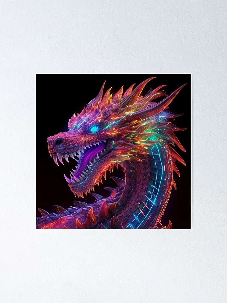 Neon shipping Dragon Painting