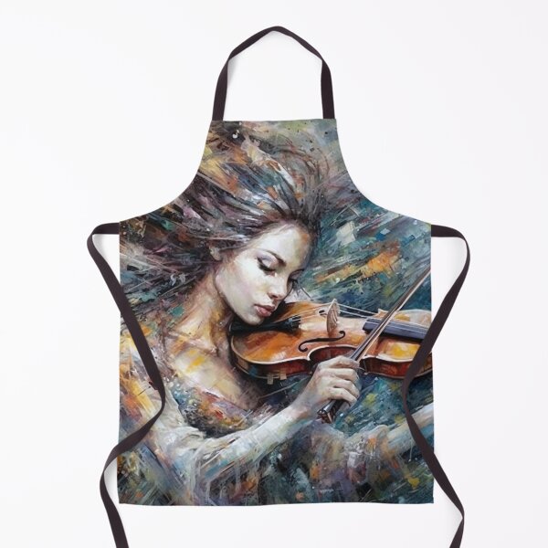 Item preview, Enchanting Violinist's Dream Oil Painting-Style Digital Art, Romantic Russian Art Inspired Abstract Music, fantasy, Wall Decor designed and sold by stateofhuman.