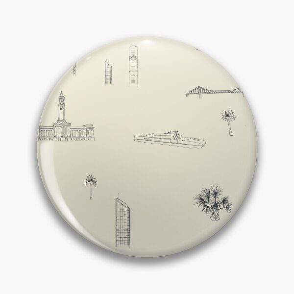 Item preview, Brisbane city artwork, Black and white Australian artwork, Brisbane souvenir designed and sold by sassykea.
