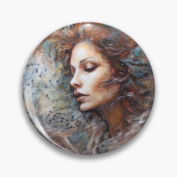 Artikelvorschau, "Water Music Muse Digital Art, Abstract Woman, Dreamlike Illusionism, Swirling Vortexes, Cyan & Amber, UHD Wall Art, 20""x16"" Print " entworfen und verkauft von stateofhuman.