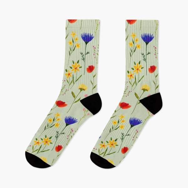 Item preview, Watercolor loose wildflowers flower meadow   designed and sold by Petra Lang.