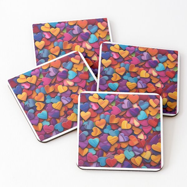 Item preview, Colorful Hearts Love designed and sold by HeartShapeLove.