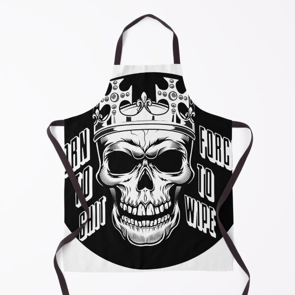 Item preview, BORN TO SHIT FORCED TO WIPE MEME SKULL designed and sold by MUJU-pixel.