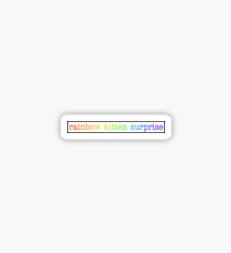 rainbow kitten surprise box Sticker
