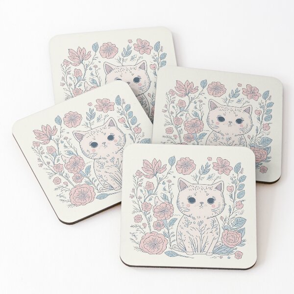 Item preview, Neko Cat With Flowers designed and sold by pigipeach.