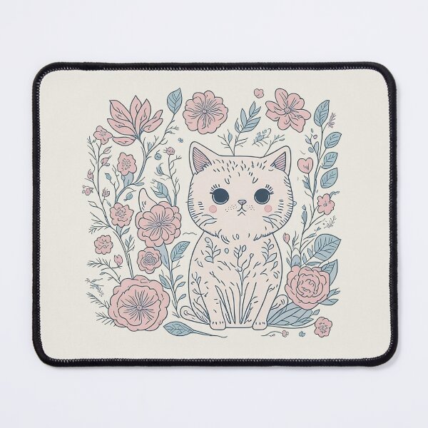 Item preview, Neko Cat With Flowers designed and sold by pigipeach.