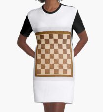 Chess board, playing chess, any convenient place Graphic T-Shirt Dress