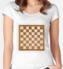 Chess board, playing chess, any convenient place Women's Fitted Scoop T-Shirt