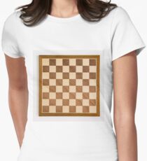 Chess board, playing chess, any convenient place Women's Fitted T-Shirt
