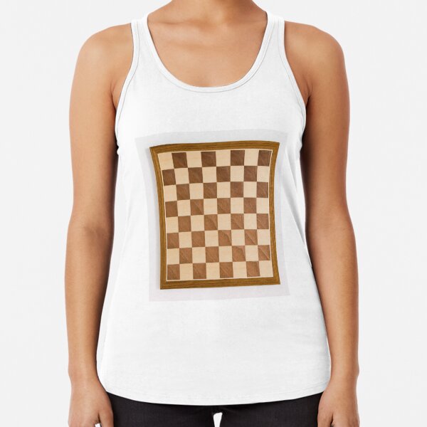 Chess board, playing chess, any convenient place Racerback Tank Top