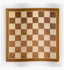 Chess board, playing chess, any convenient place Poster