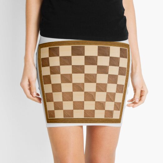 Chess board, playing chess, any convenient place Mini Skirt