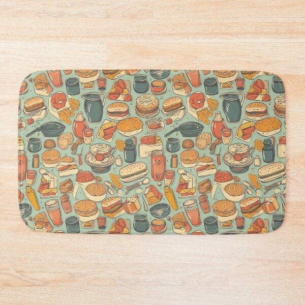 Item preview, Food Assortment In Retro Style Pattern Gift designed and sold by AtisanArt.