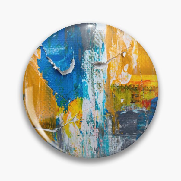 Item preview, Textured Paint Art Blue and Yellow Print  designed and sold by SunshineSales.