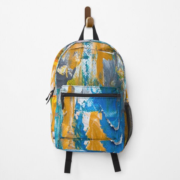 Item preview, Textured Paint Art Blue and Yellow Print designed and sold by SunshineSales.