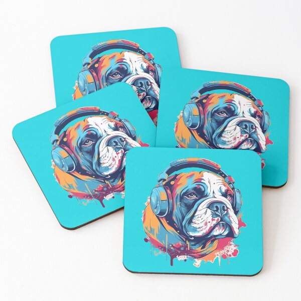 Item preview, English Bulldog Music Lover - A Relaxing Design for Dog Owners designed and sold by brindled.