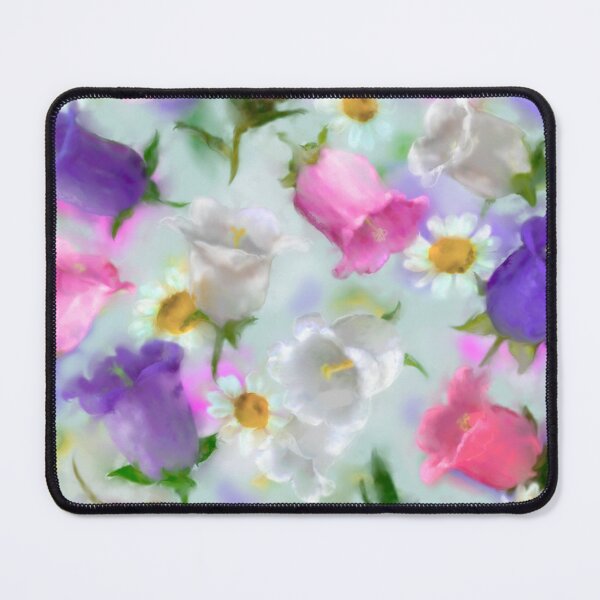 Item preview, Daisies Campanula Bell Flowers Watercolor Pattern Design designed and sold by Tina Veenstra.