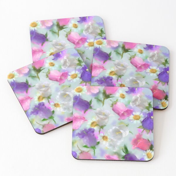 Item preview, Daisies Campanula Bell Flowers Watercolor Pattern  Design  designed and sold by Tina Veenstra.