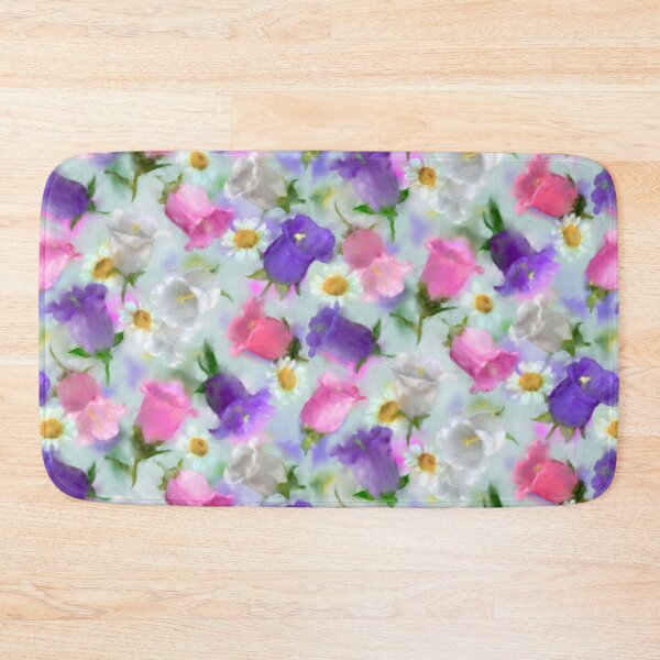 Item preview, Daisies Campanula Bell Flowers Watercolor Pattern  Design  designed and sold by Tina Veenstra.