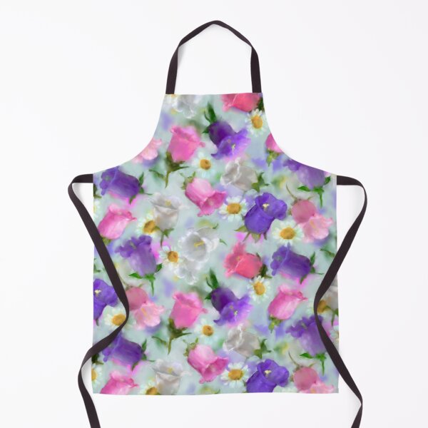 Item preview, Daisies Campanula Bell Flowers Watercolor Pattern Design designed and sold by Tina Veenstra.