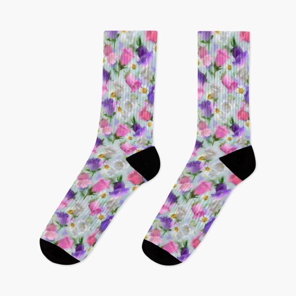 Item preview, Daisies Campanula Bell Flowers Watercolor Pattern  Design  designed and sold by Tina Veenstra.