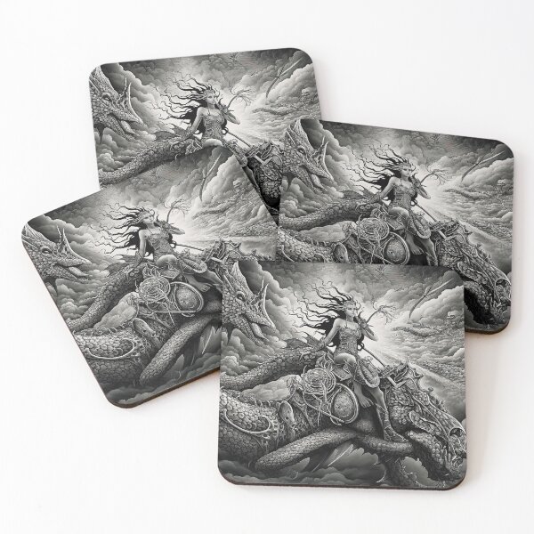 Item preview, the dragon rider-china-cool-the warrior-fighter-dragon-fantasy-fire-fight designed and sold by Hermossa-Art.