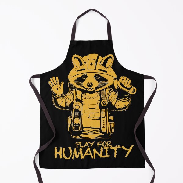 Item preview, PLAY FOR HUMANITY - INTERNATIONAL RED CROSS DAY RACOON LOGO AND TEXT IN YELLOW designed and sold by Ascendence.