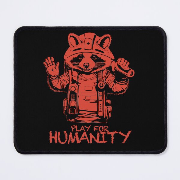 Item preview, PLAY FOR HUMANITY - INTERNATIONAL RED CROSS DAY RACOON LOGO AND TEXT IN RED designed and sold by Ascendence.